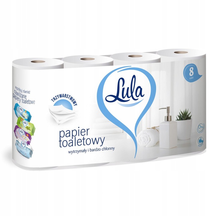 

Lula Papier toaletowy rolka trójwarstwowy 8 rolek