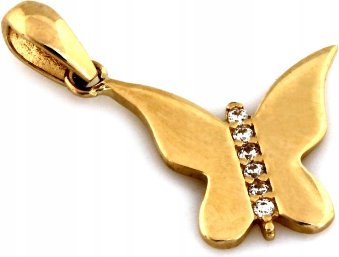 Zlatý přívěsek 585 jemný motýl motýlek 0,74 g přívěsek módní vzor