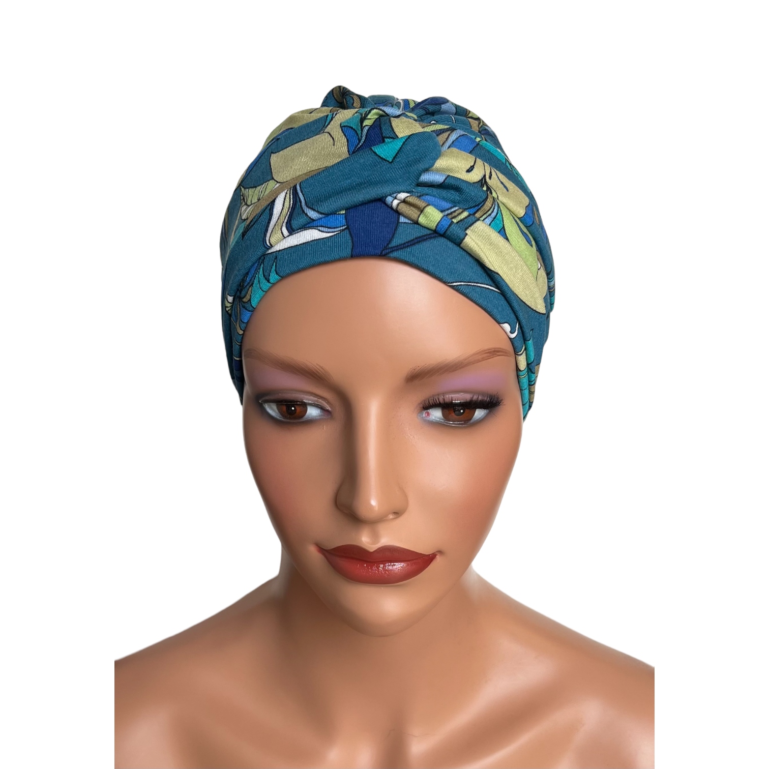 Marszczona damska czapka Sara 347 turban z wiskozy-modny i ekologiczny