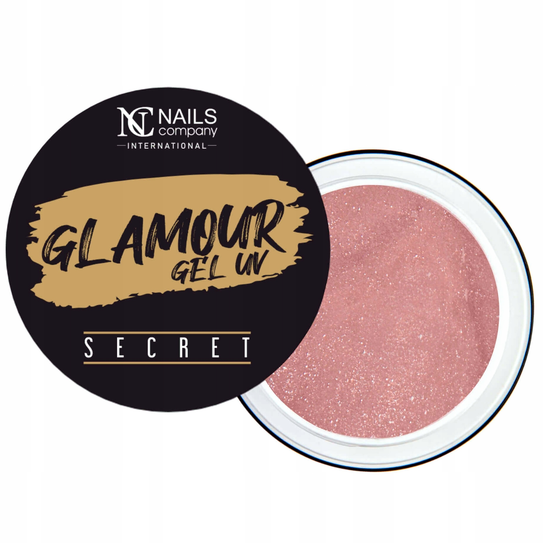Nails Company Stavební Gel na nehty Glamour Uv s drobinkami 50 g Secret