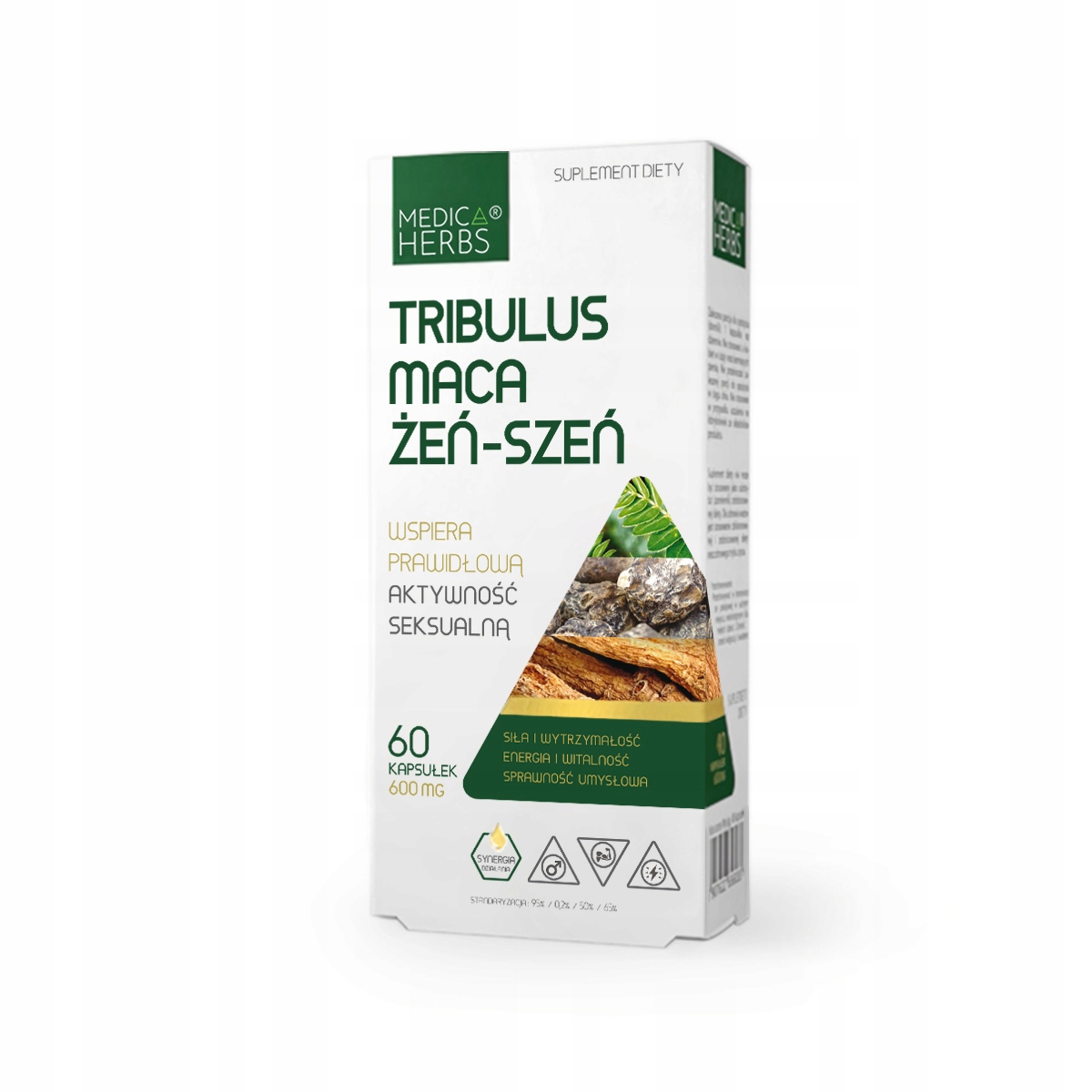 Tribulus Maca Żeń-szeń 60 kap | MEDICA HERBS