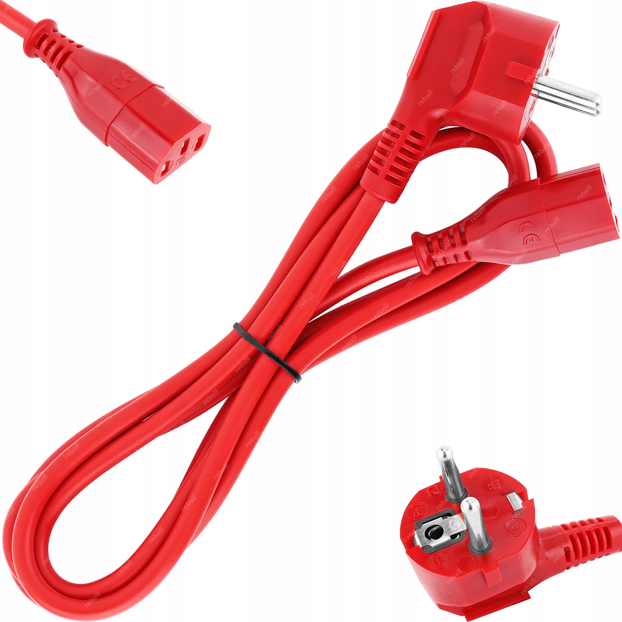 

Przewód Kabel Zasilający C13 Red 1,8m