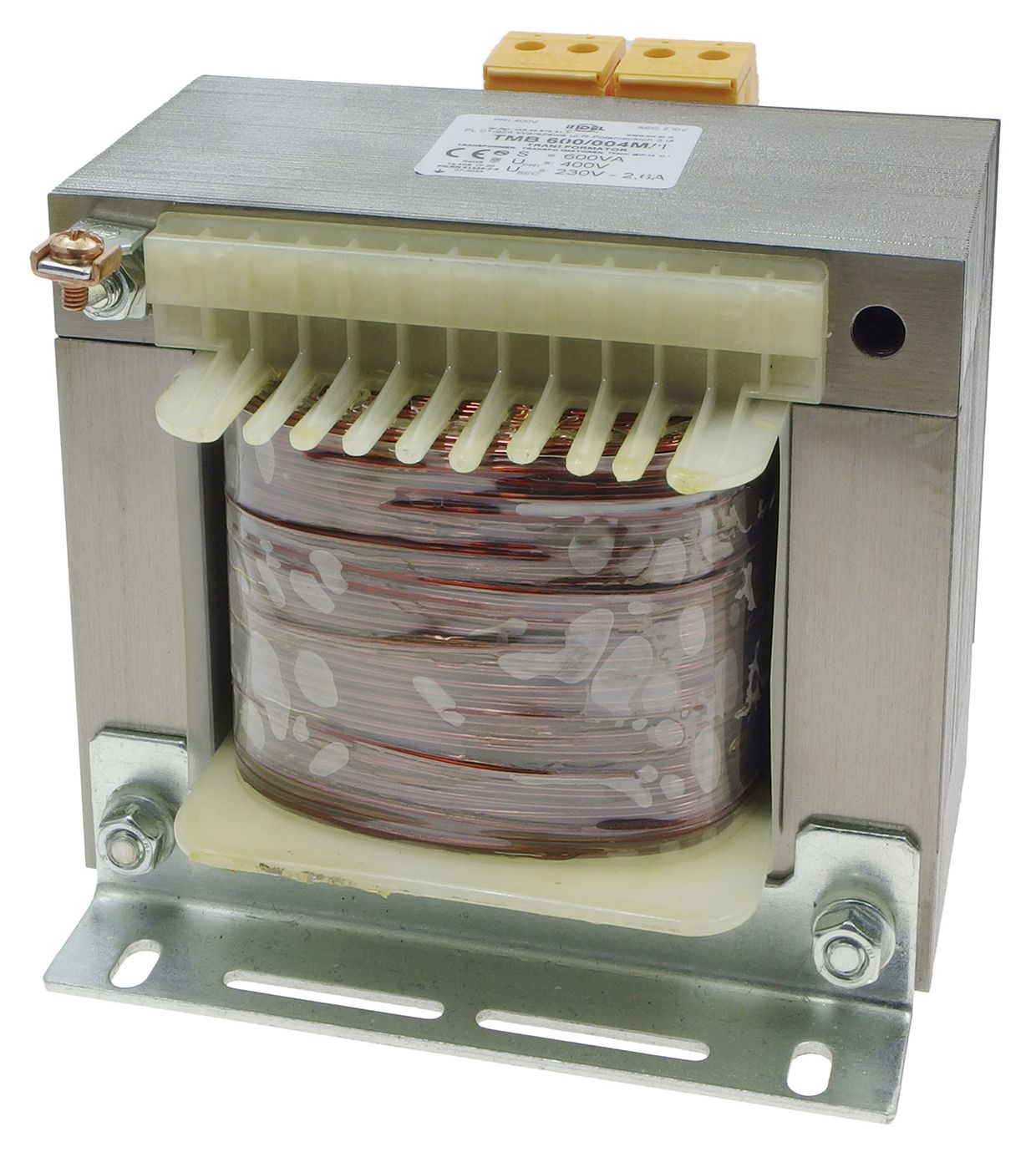 Transformator z mocowaniem 600VA, 400V/230V - 2,6A, Indel, TMB 600/004M/1