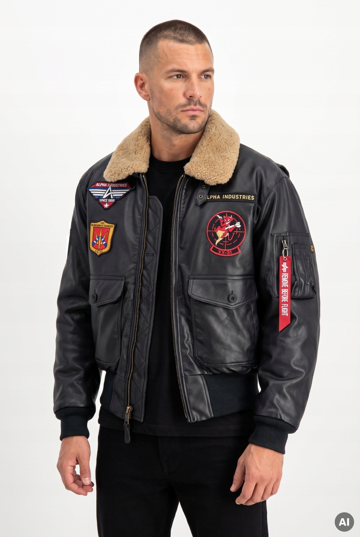 Bunda Alpha Industries G-1 Devils Brigade Fl Loose Bomber Jacket černá L