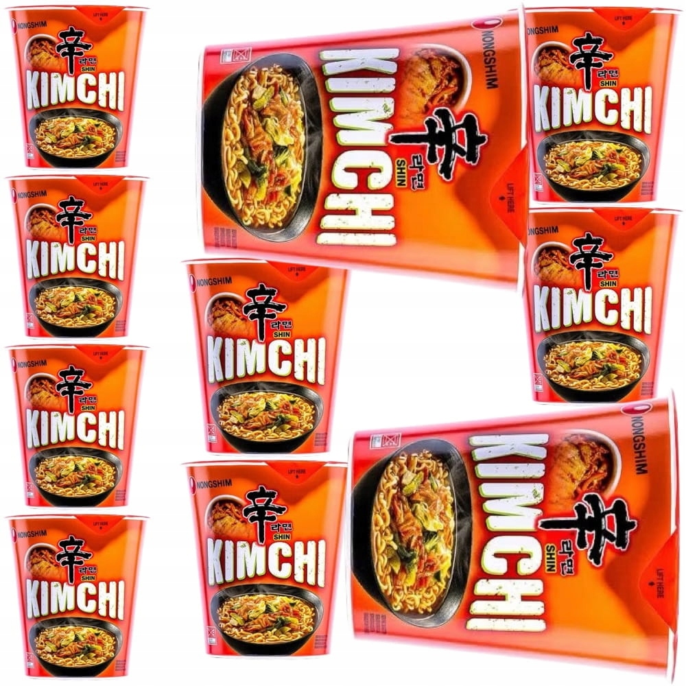 Levně 10x Korejská instantní polévka Kimchi Ramyun Hrnek 75 g Nong Shim