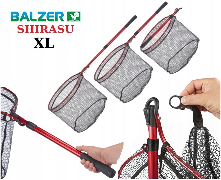 Profesionální Podběrák Balzer Shirasu XL 152 cm Koš 55 55