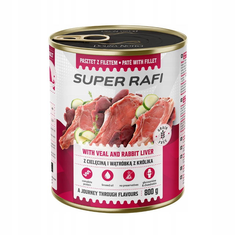 Levně Krmivo Pro Psa Rafi Telecí Maso 800 G Zásobník Na Krmivo Bonus!