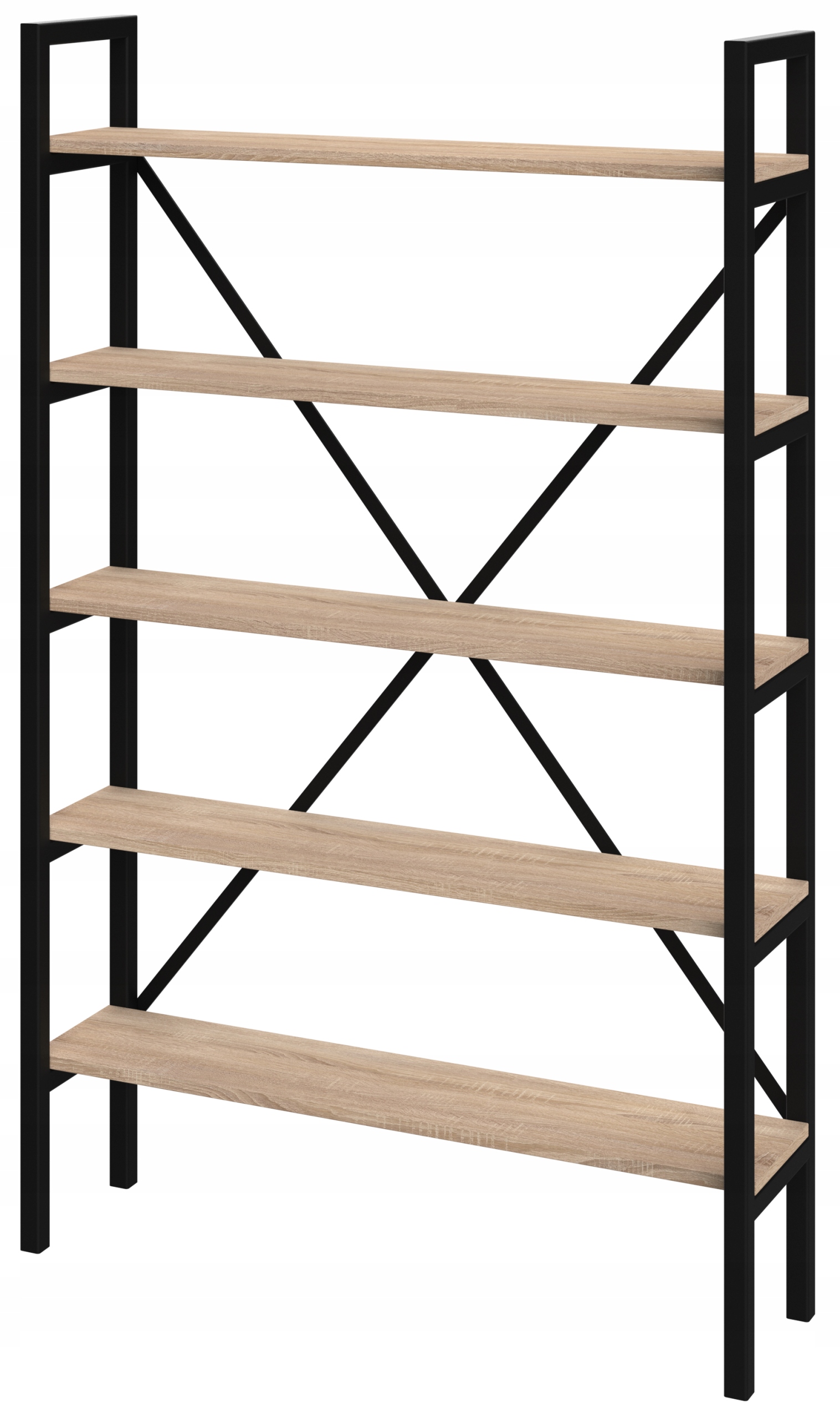 Regál Loft Medium-LAM 160x80x20 D5 na knihy (mnoho barev desky)