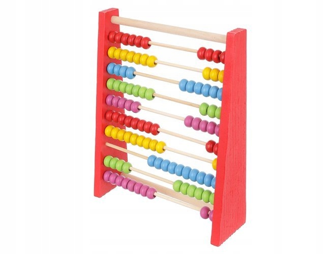 Drewniane Kolorowe Edukacyjne Liczydło do nauki