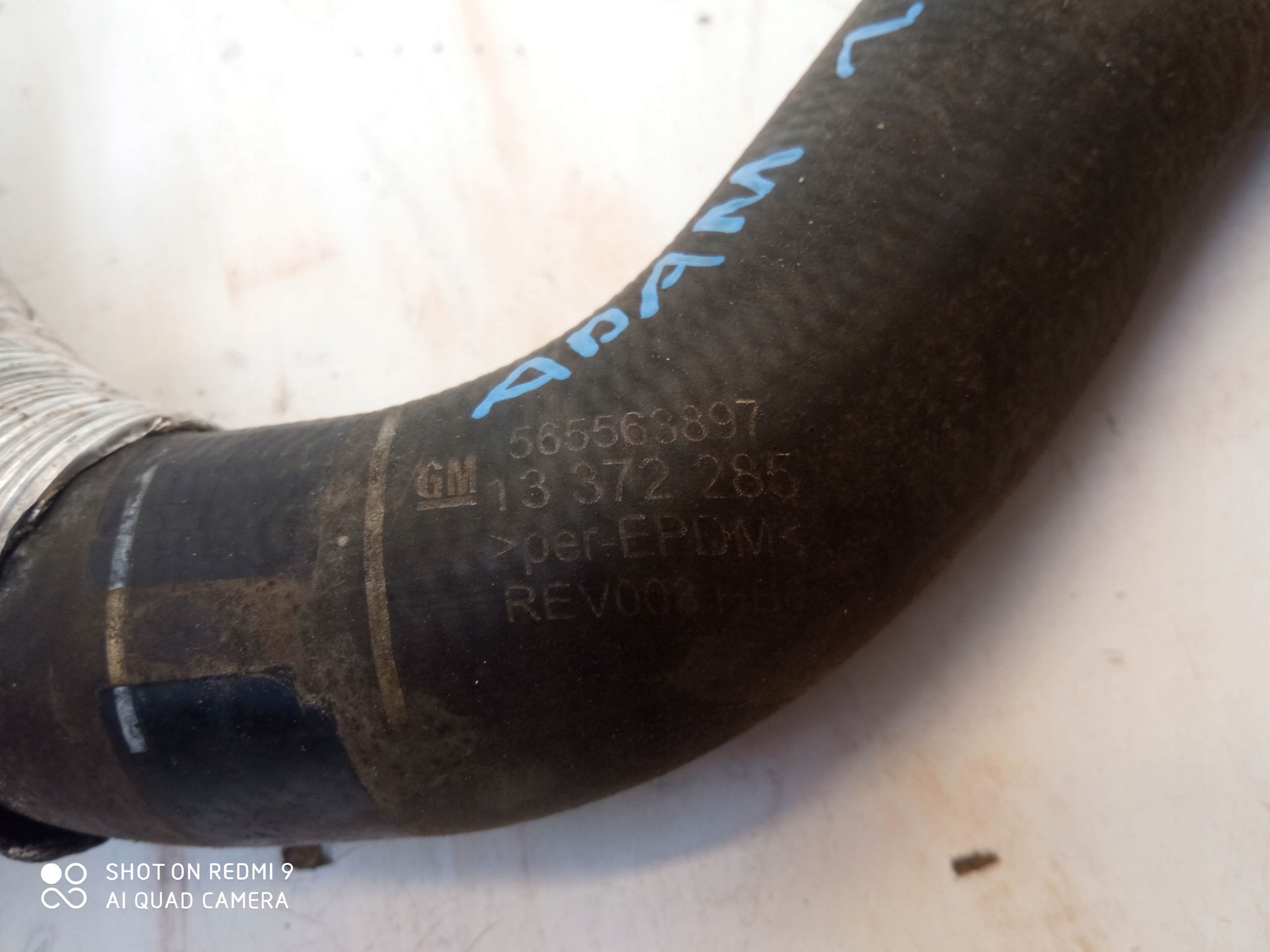 OPEL ADAM cijev crijevo prijenos vode 1.0T 13372285