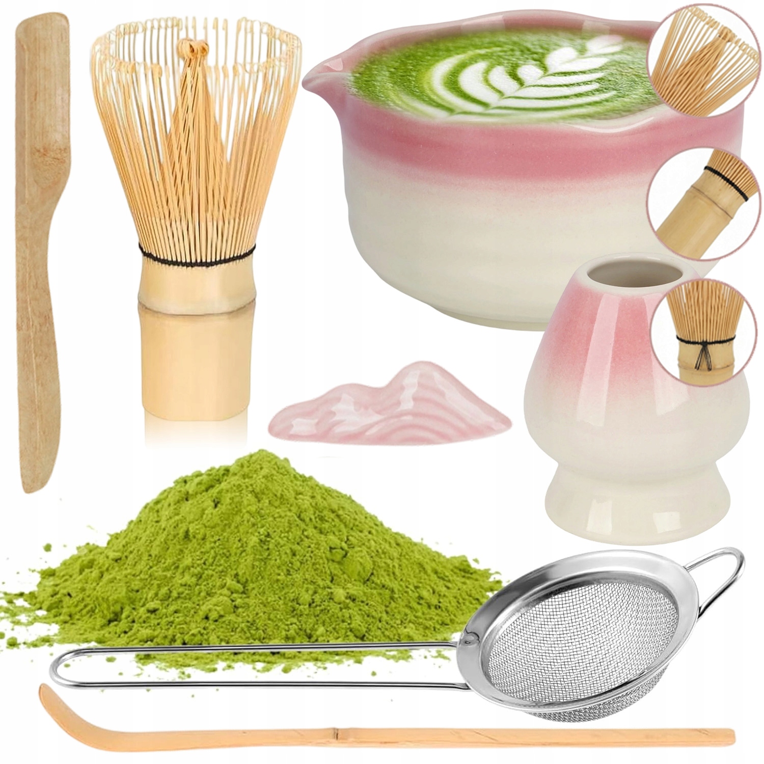 7-CZĘŚCIOWY Zestaw Blendera Do Matchy: Idealne Akcesoria Do Parzenia Matchy