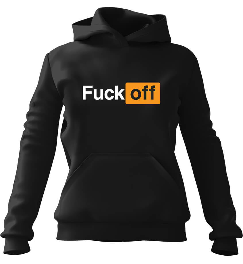 pánská mikina s kapucí FvckOFF Černá 2XL pro muže, muže a muže