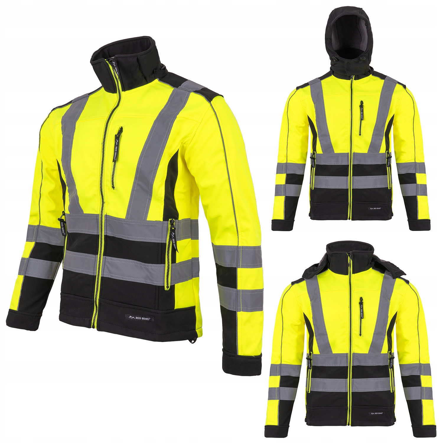 SOFTSHELL KURTKA ROBOCZA ODBLASK REDBERG V-NEON S