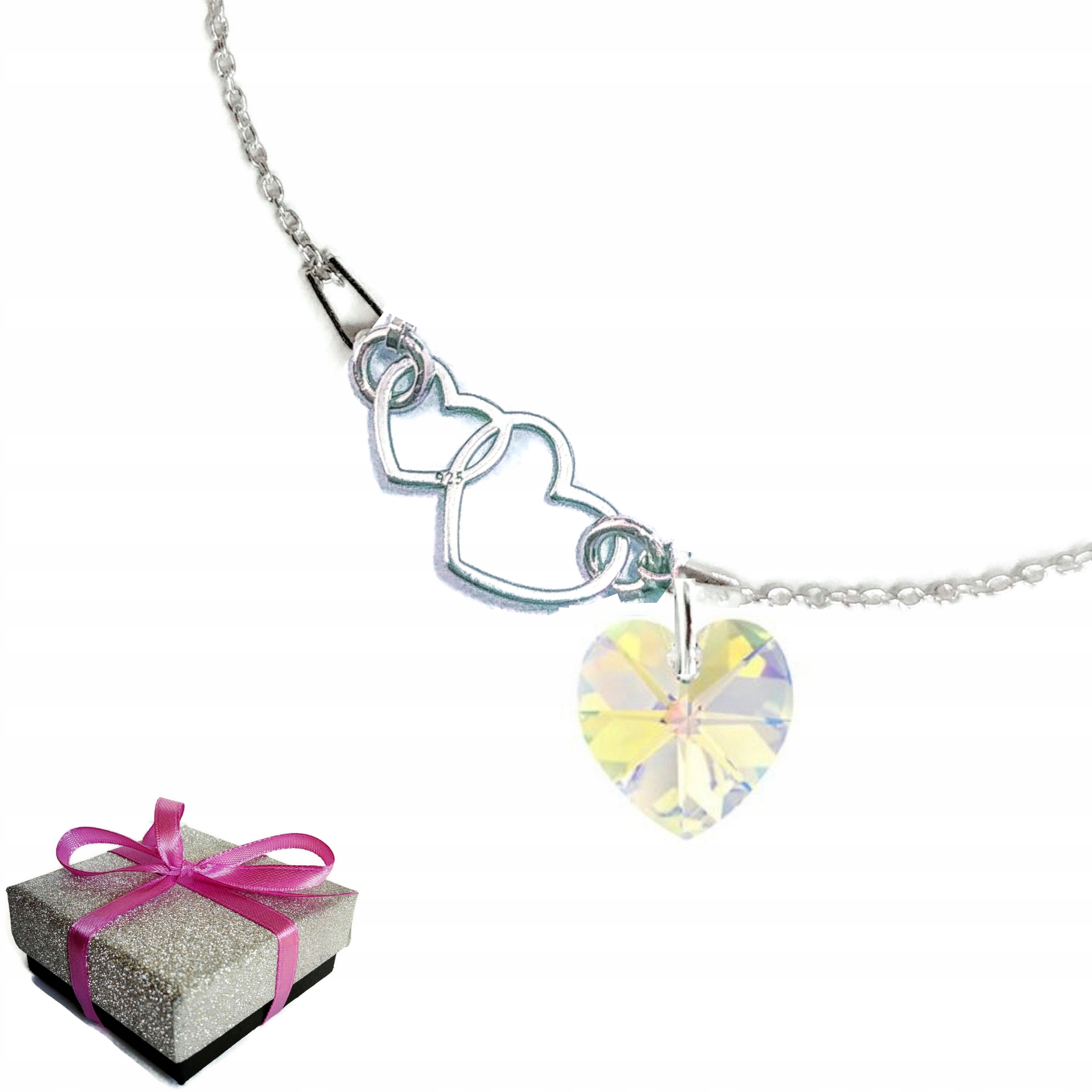 

Bransoletka dla Niej Serce Swarovski 925 Prezent