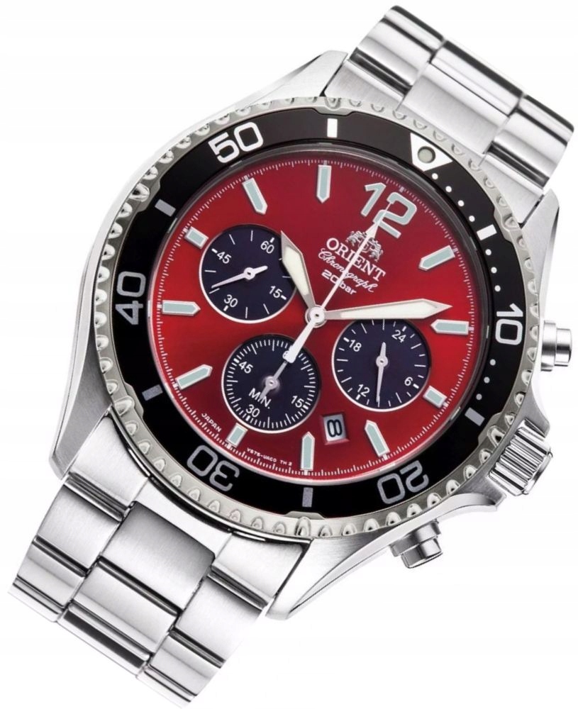 Limitované Hodinky Orient Mako Solar Chronograph RA-TX0207R10B Safír WR200