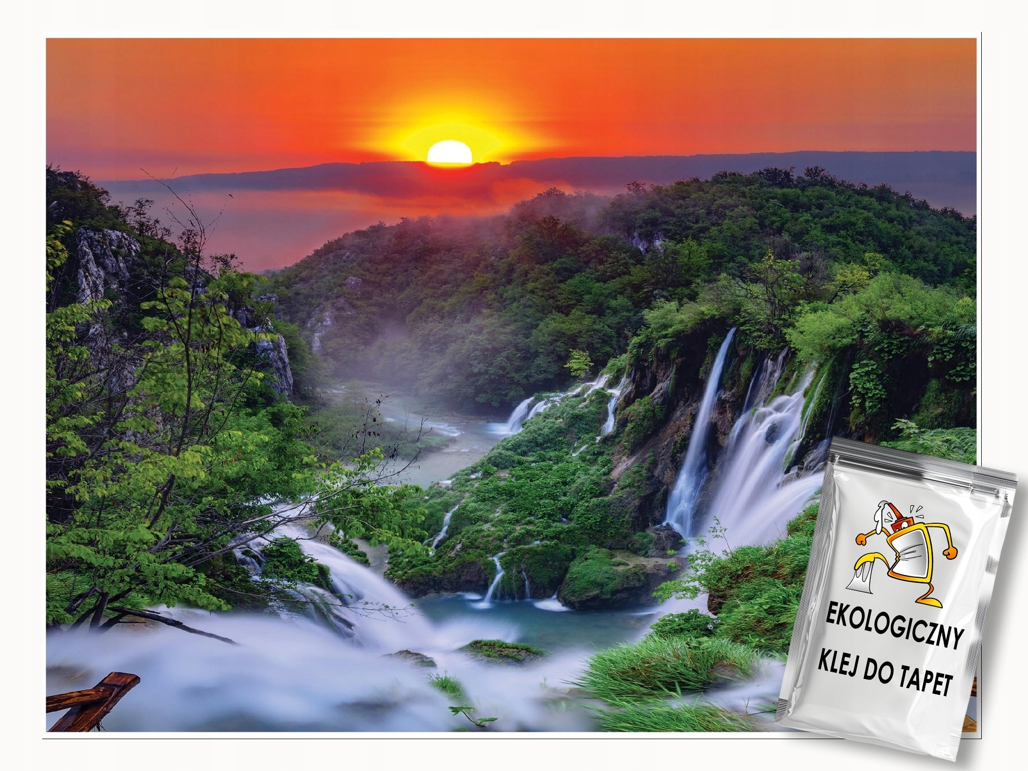 Fototapeta Vodopád 3D Slunce Pohled Do Obývacího Pokoje Ložnice Tapeta Na Zeď 350x250
