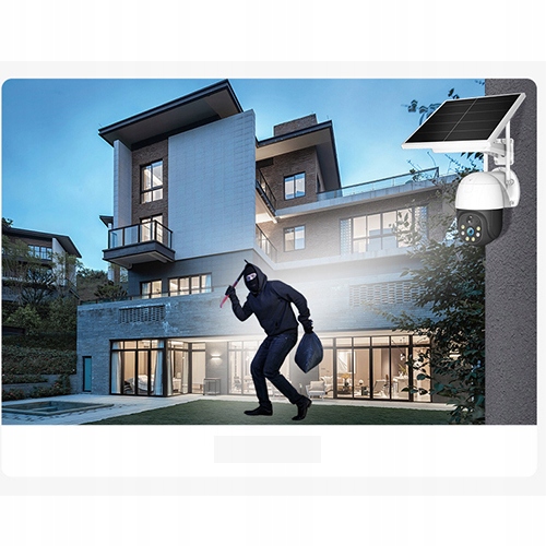 Kamera kompaktowa (box) IP GSM SIM Obrotowa +Panel Solarny 2 Mpx Zasięg podczerwieni 20 m