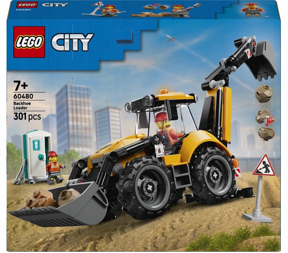 Sada kostek Lego City Žlutý rypadlo-nakladač (60480)