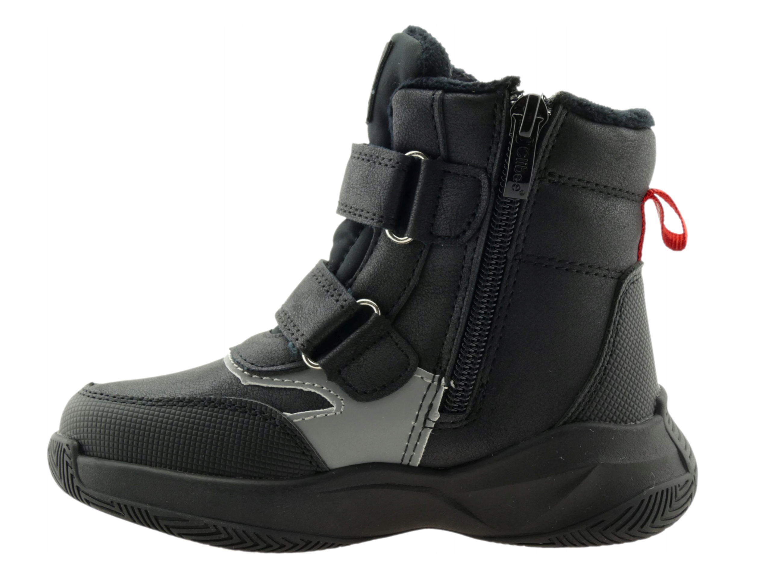 BUTY ZIMOWE CHŁOPIĘCE OCIEPLANE ŚNIEGOWCE RZEPY 27 Kolor czarny