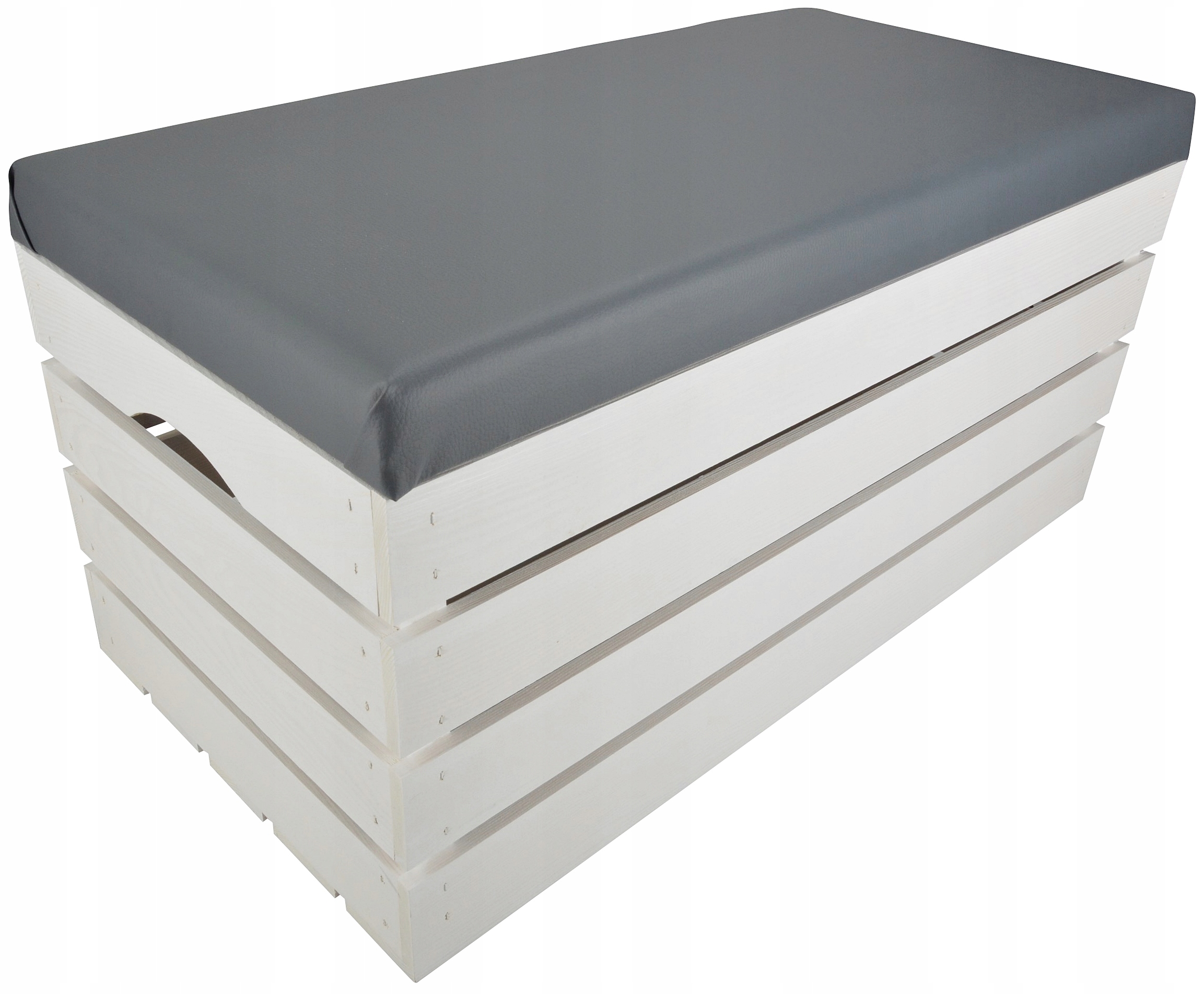 Kufřík Bílý Úložný Prostor Velká Dřevěná Truhla Borovice