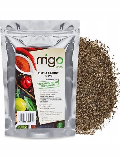 Levně 9 x MIGOgroup, Pepř černý Grys (100 g) – MIGOgroup