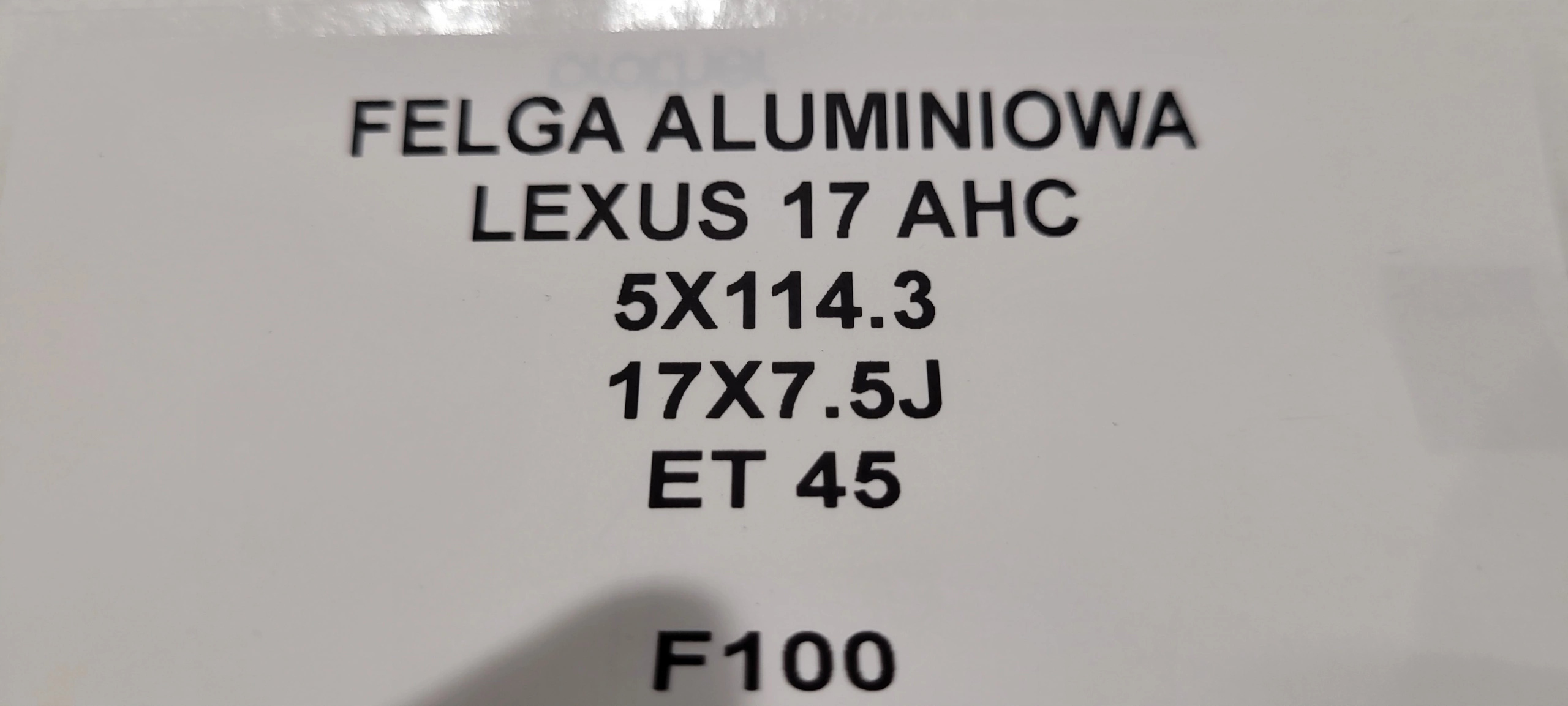 disk hliníkový LEXUS 17 AHC 5x114,3 17x7,5J ET45