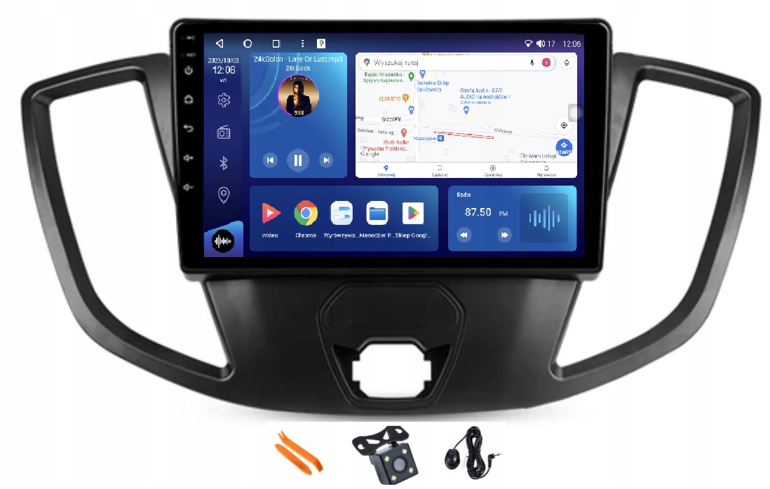 Android Rádio Gps Qled Carplay Ford Transit 6 7 13-18 Tourneo Custom 12-18