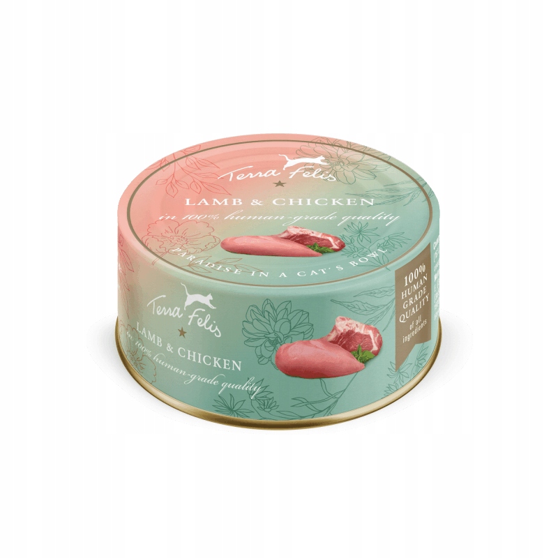 Levně 5x Terra Felis mokré krmivo pro kočky kuře s jehněčím masem 80 g
