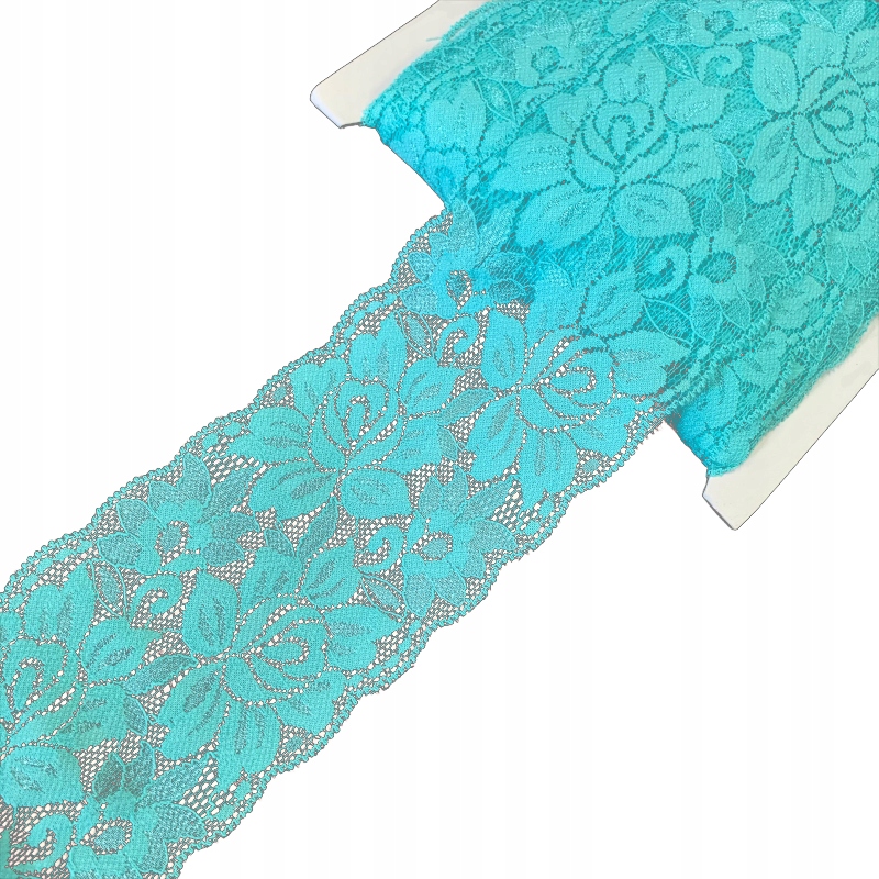 Koronka Elastyczna 8cm Miętowy 1m