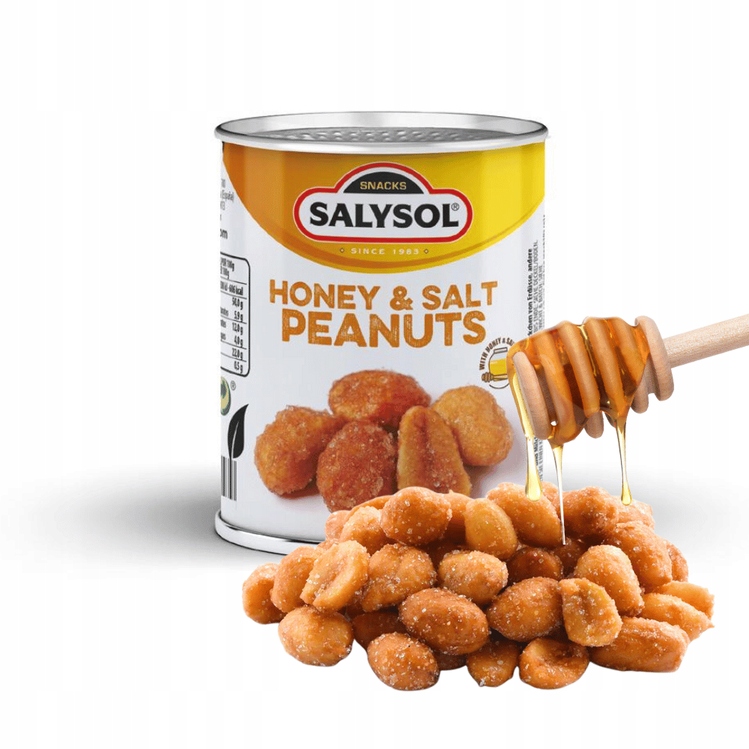 Arašídy pražené v medu a soli Salysol plechovka 50 g x 96 ks