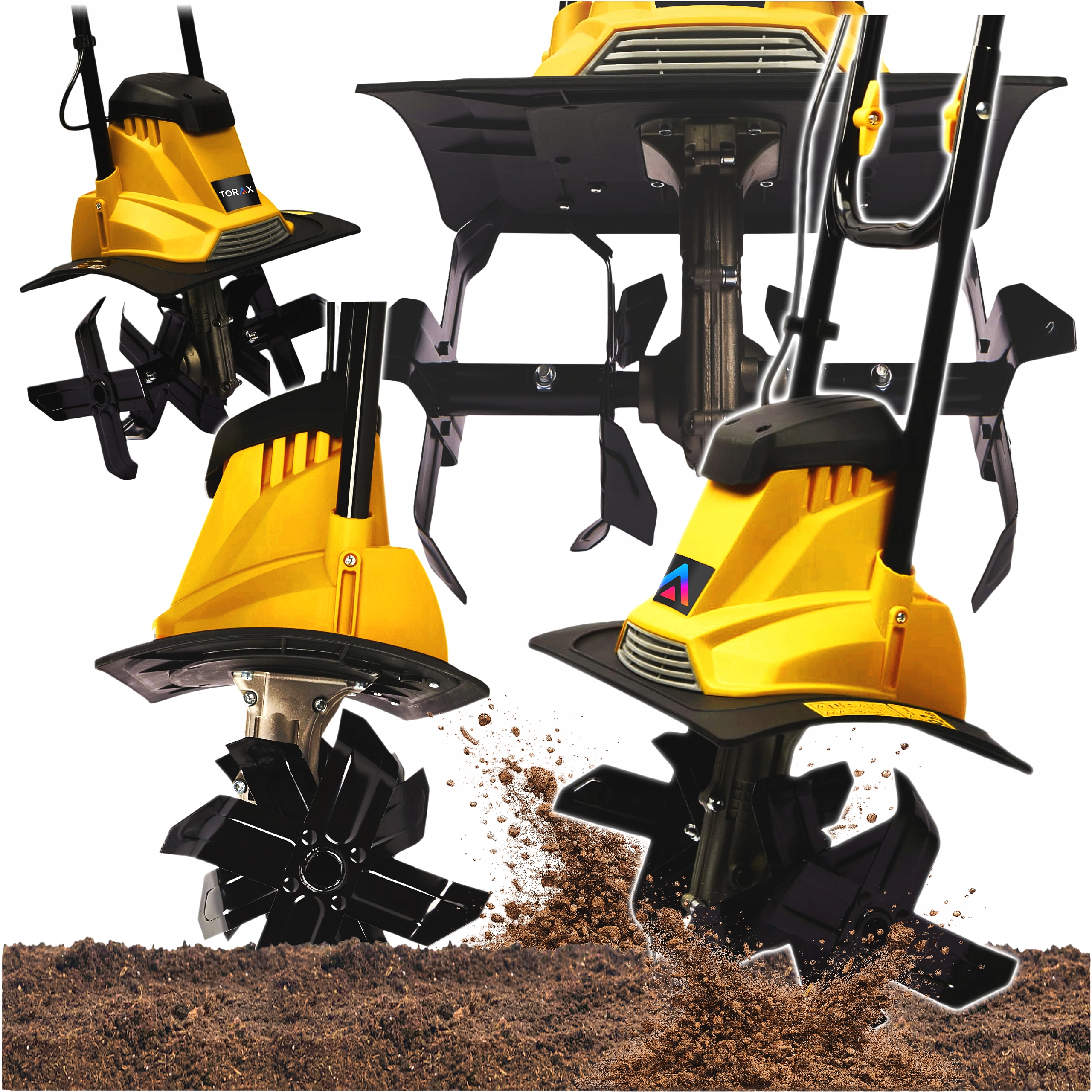 Mocná Kultivátor Zem Pôdy 36 CM Záhradná Kultivátorka 2500 W