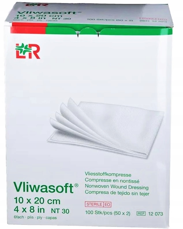 

L&r Vliwasoft 10 x20cm, 50 x 2szt. jałowe 6w