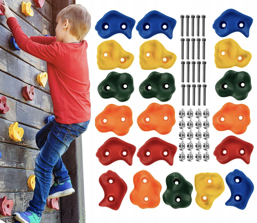 XXL Lezecké Kameny Na Dětské Hřiště Pro Děti Velké 20 Ks Šrouby