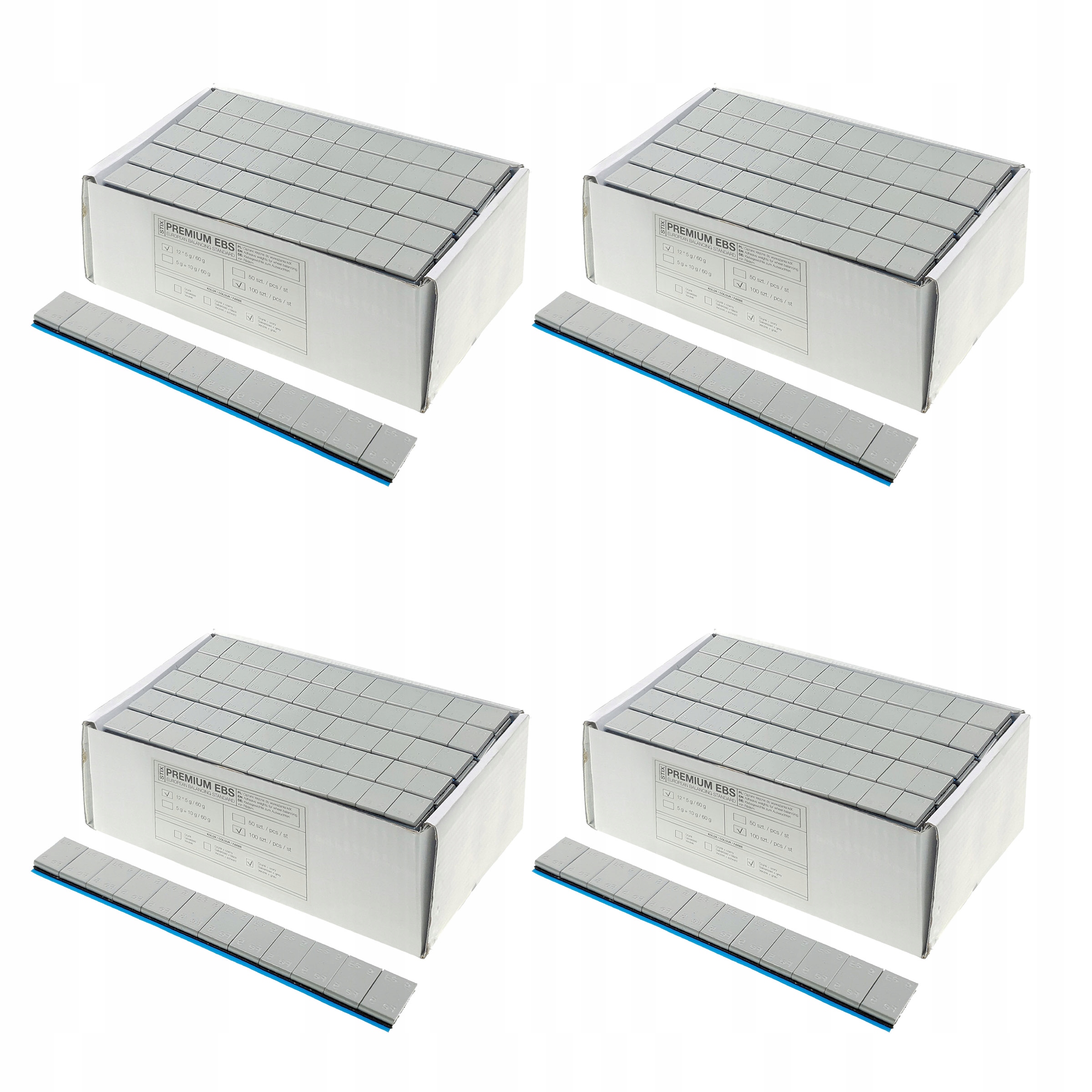 Ciezarki klejone do felg aluminiowych 12x5g 400szt