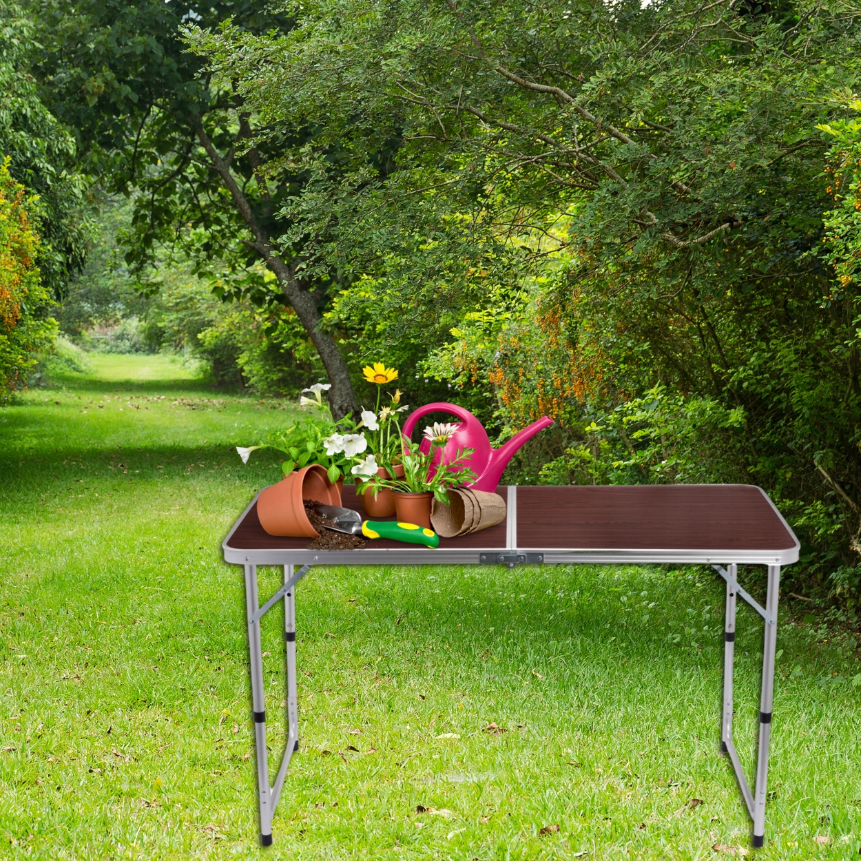 STÓŁ TURYSTYCZNY SKŁADANY STOLIK OGRODOWY TARASOWY 120X60 BIWAK GRILL OGRÓD Długość (cm) 60