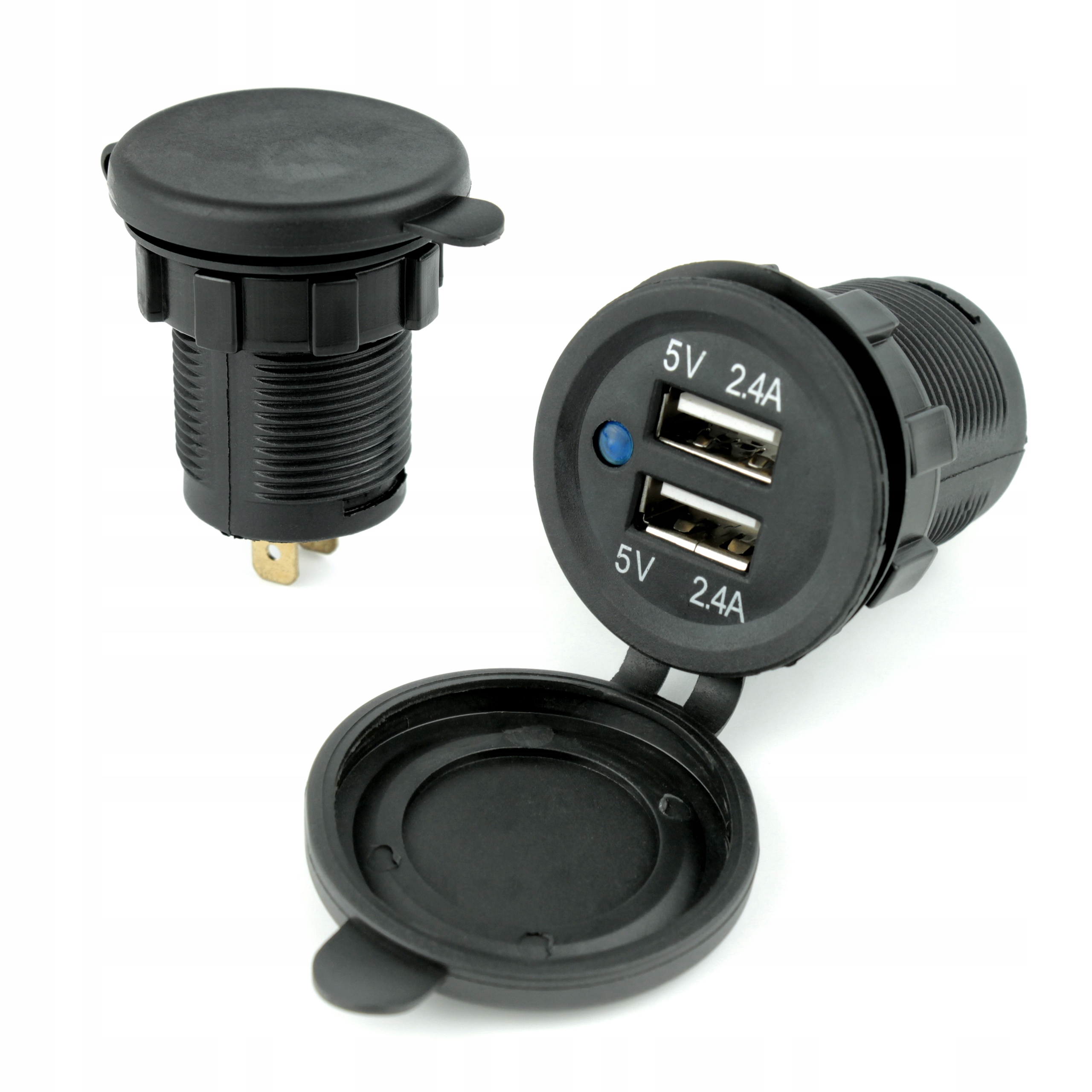 

Gniazdo zapalniczki motocyklowe podwójne Usb 2x 5V