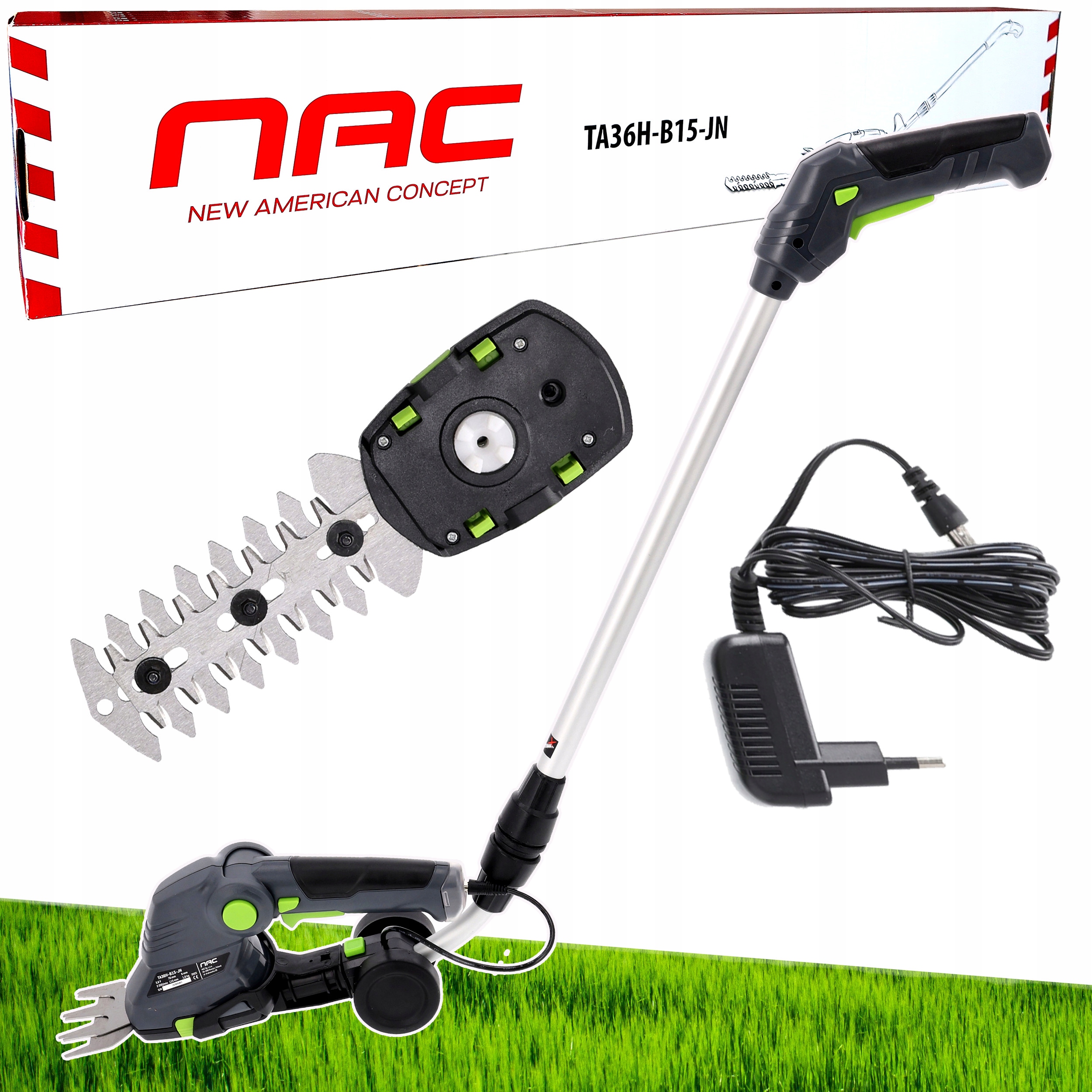 Nożyce do żywopłotu i trawy Nac TA36H-B15-JN Akumulatorowe 3,6V 1,5Ah