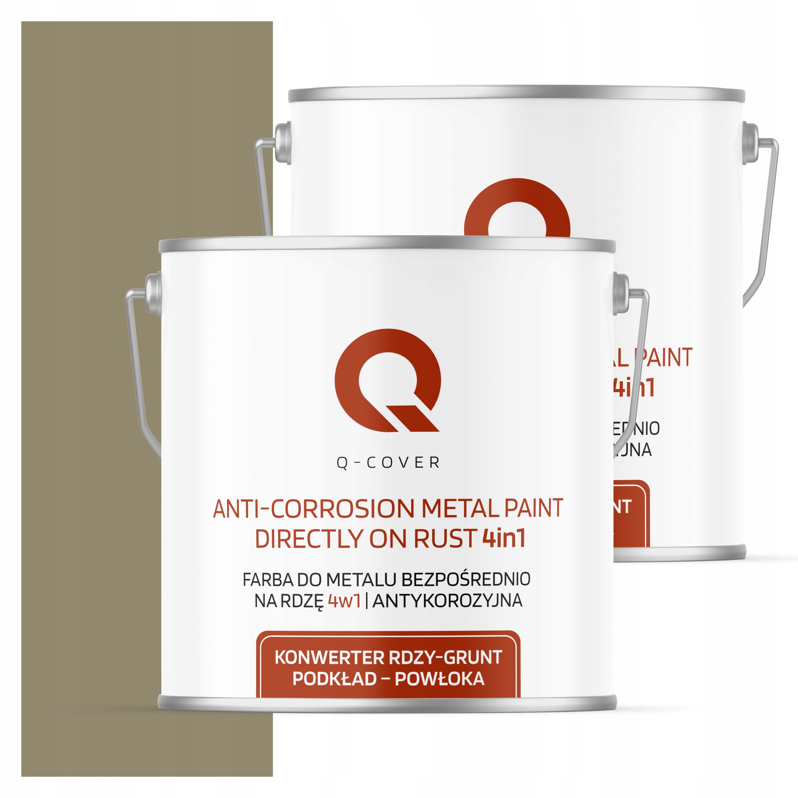 Farba Priamo Na Hrdzu Kov Aluminium Oceľ 5L 4v1 Polomat Šedá Žltá