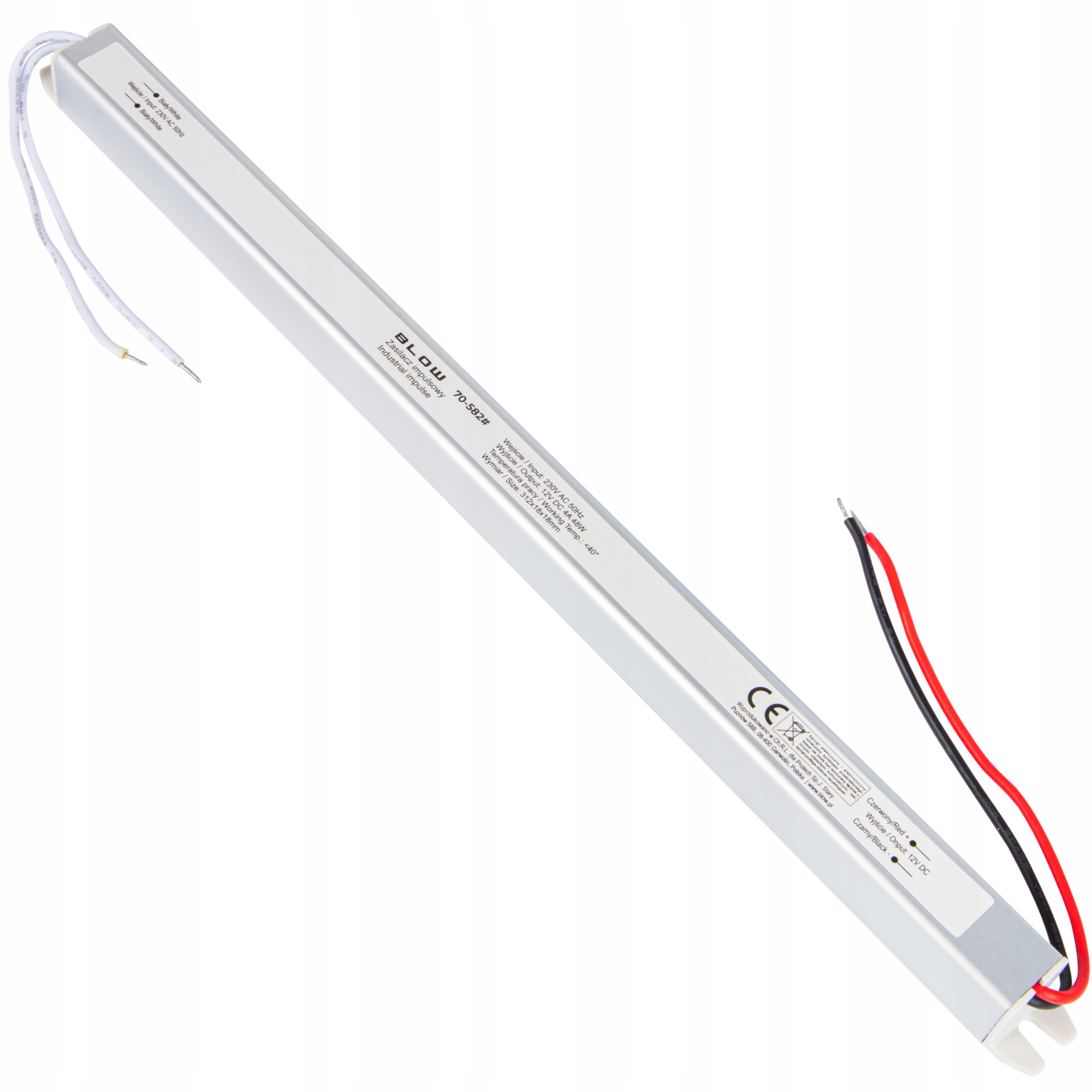

Zasilacz taśm Led Ultra Slim IP20 12V 4A 48W