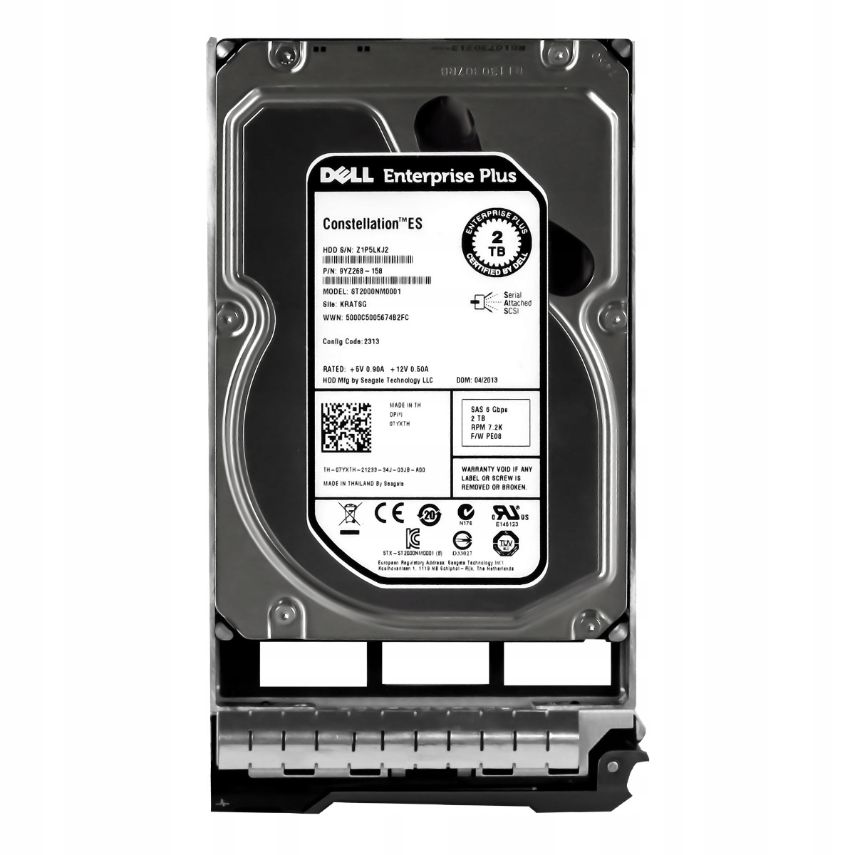Dell 07YXTH 2TB 7.2K 64MB SAS-2 3.5'' ST2000NM0001