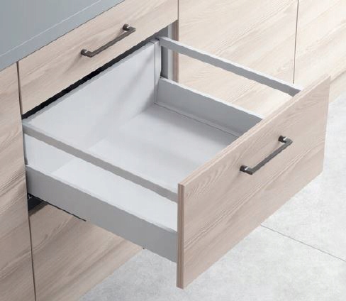 Hafele Matrix S35 L-350 Wysoka H199 Szara Cichy domyk