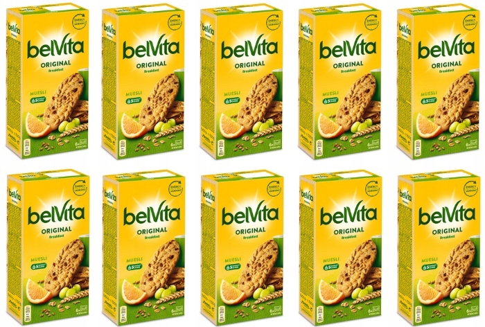 Levně 10 x 300 g Belvita Honey&Nut sušenky Karton