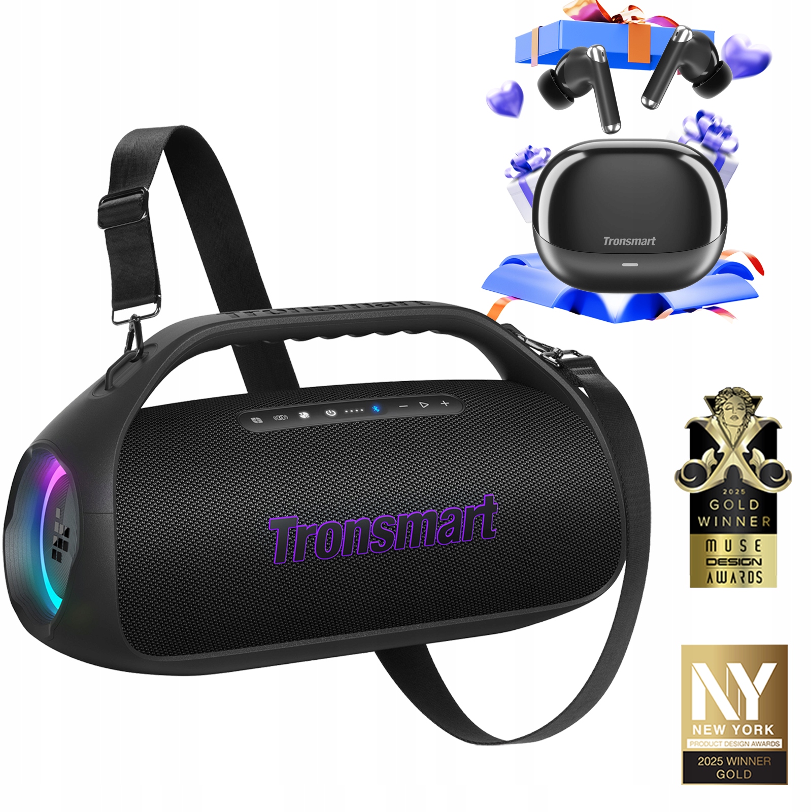 Přenosný Bluetooth reproduktor Tronsmart Bang2 Párty 90W Mobilní černý