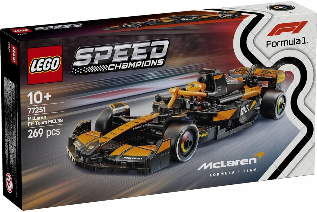 Lego Speed Champions Formule F1 Mclaren Team MCL38 Sada Kostek 77251