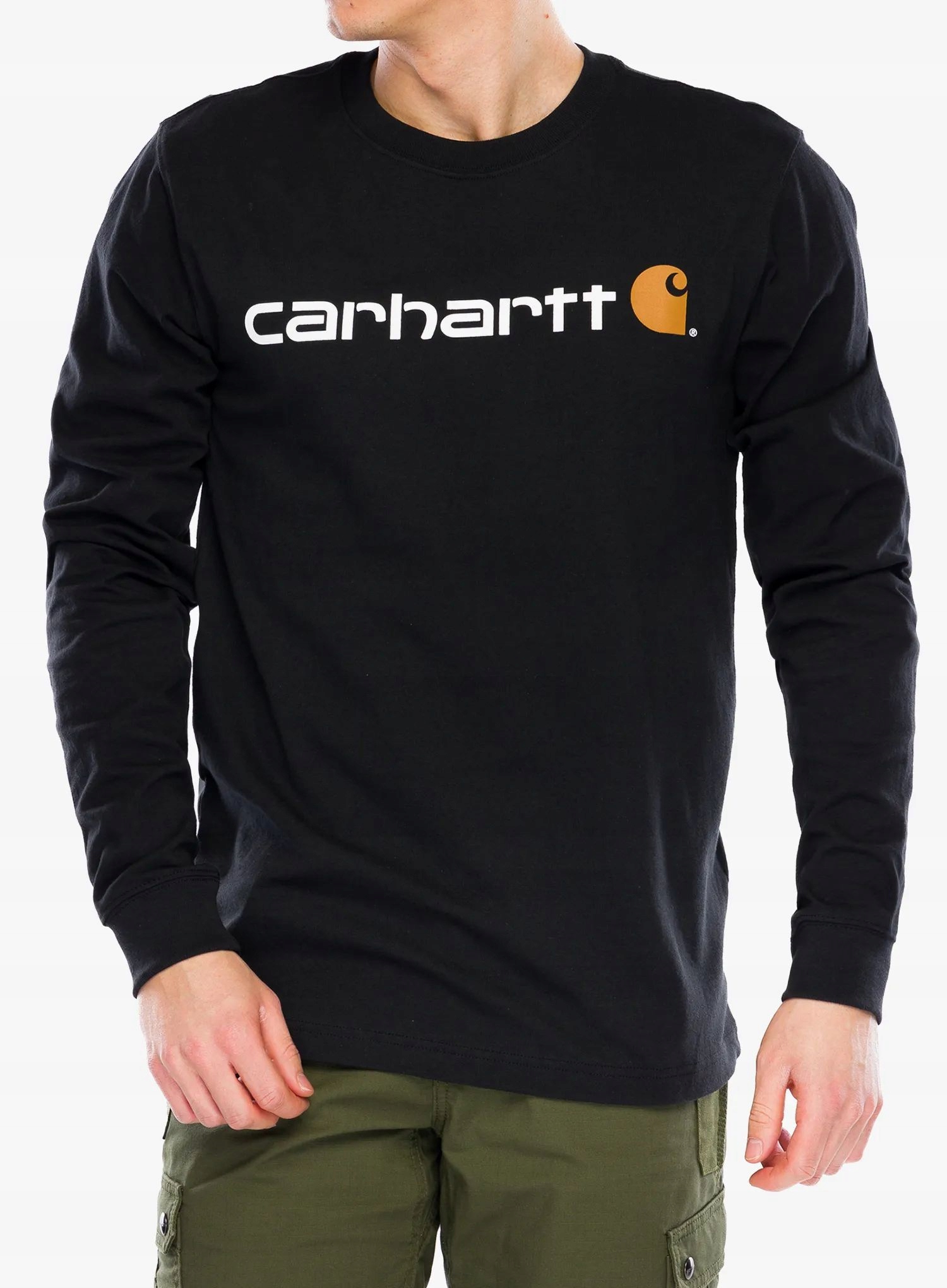 Mikina bez kapuce Carhartt Core Logo T-Shirt L/s černá S