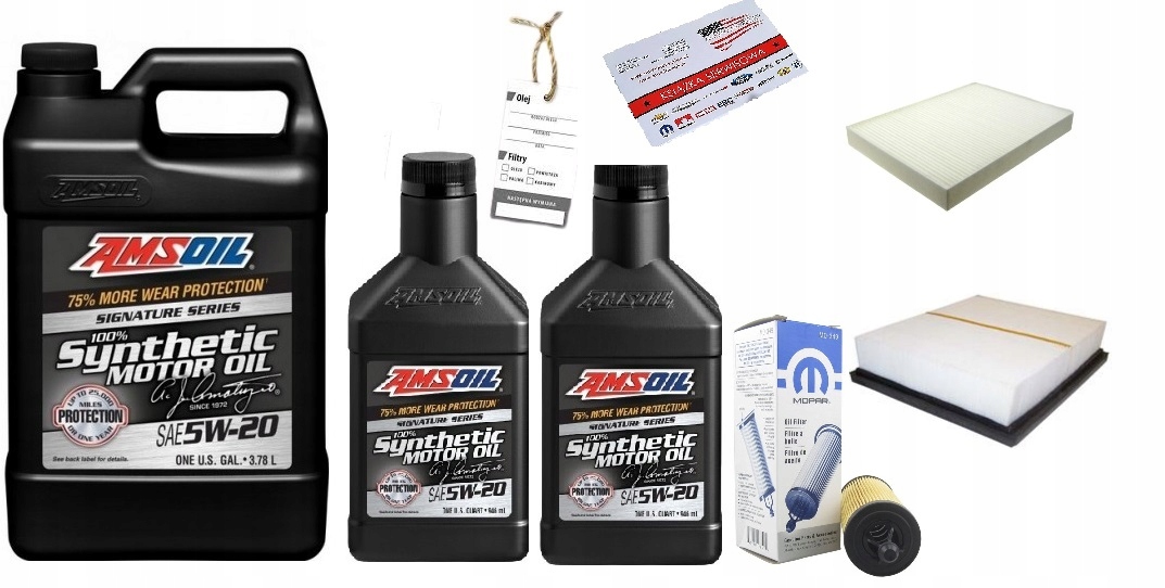 AMSOIL 5W20 + FILTRY JEEP GRAND CHEROKEE 3,6 14-15