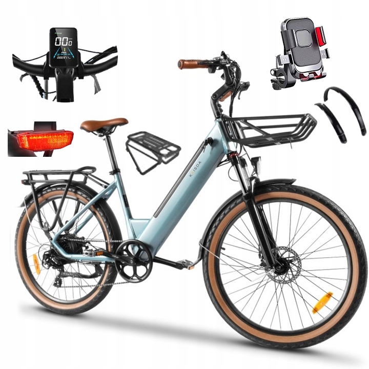 KAISDA K601 электрический велосипед мужской/женский 25 км / ч 250 Вт 16Ah 26 