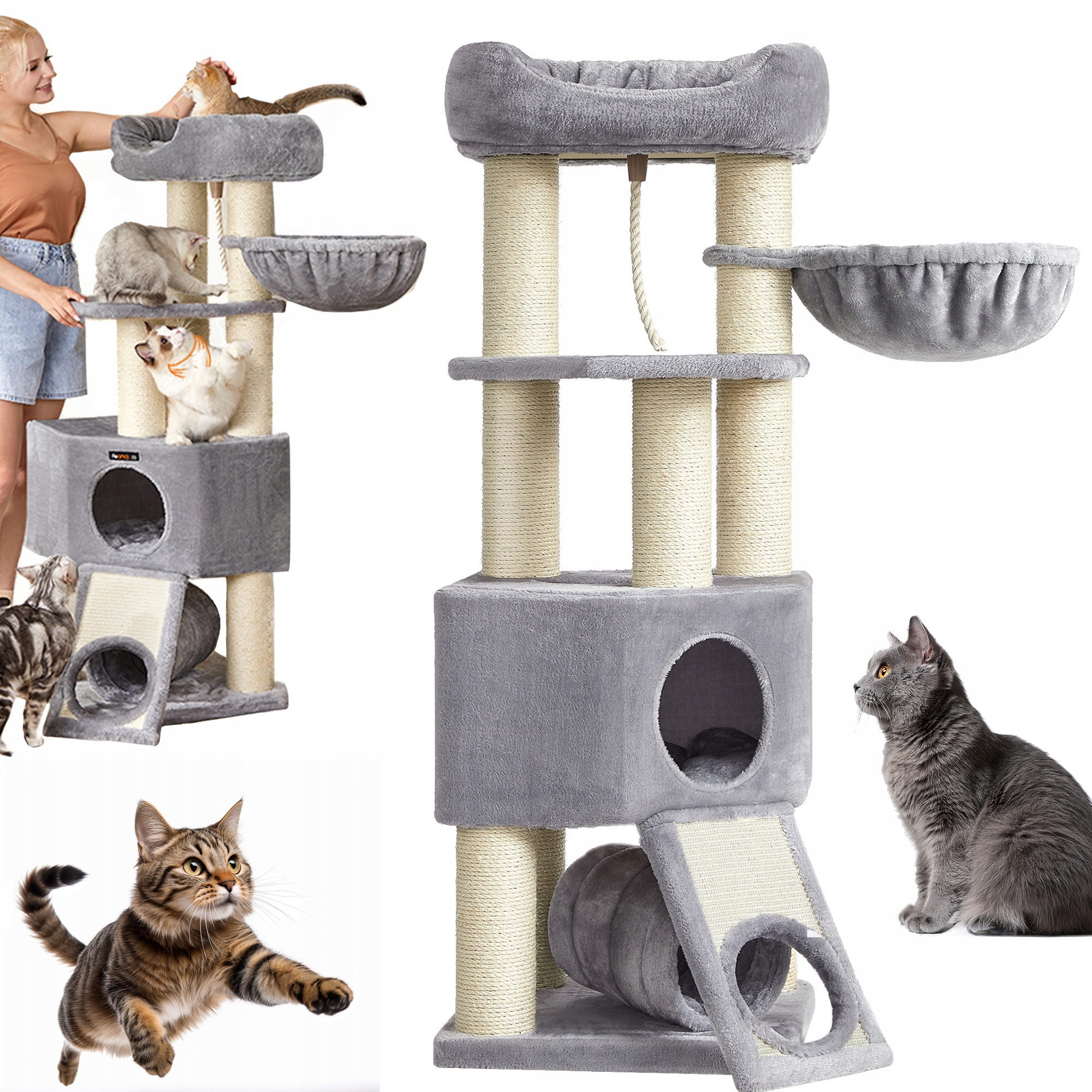 Drapak Dla Kota wielopoziomowy Legowisko Słupek Do Drapania Wieża