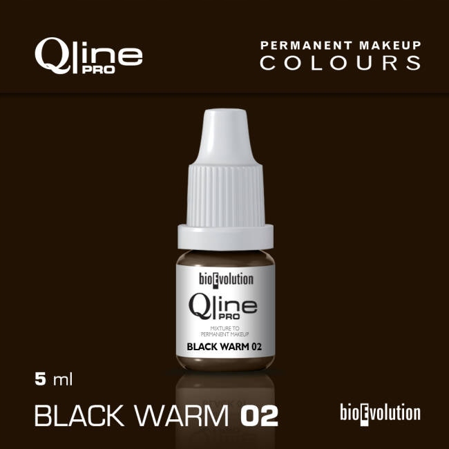 Black Warm 02 – černý pigment Qline Pro pro permanentní make-up