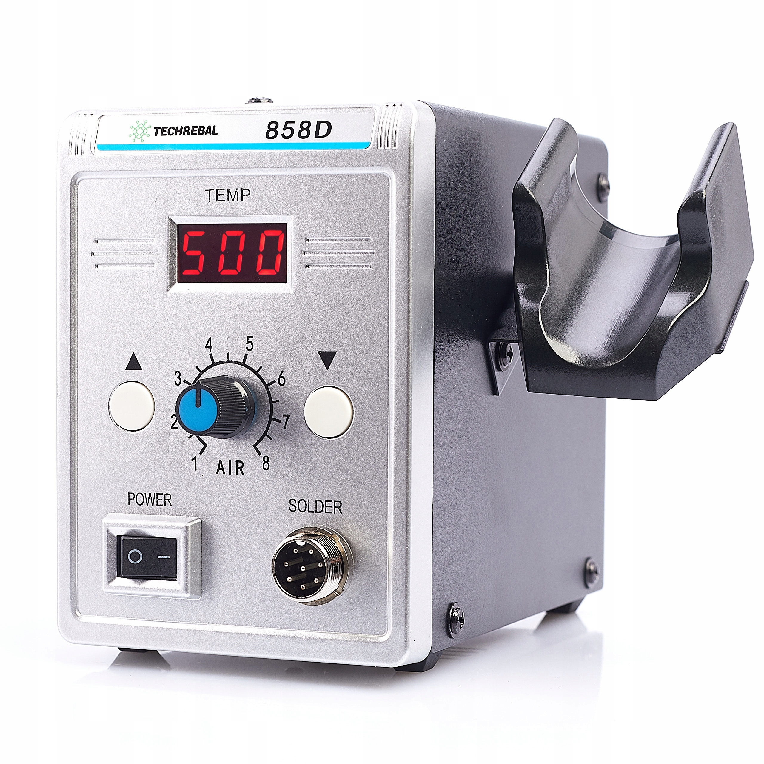 STACJA LUTOWNICZA SPAWARKA HOT-AIR 858D 100-500°C Maksymalna temperatura pracy 500°C